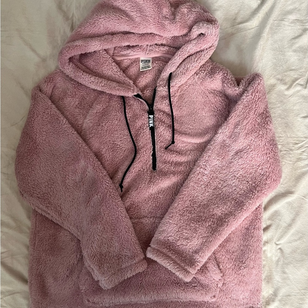 Victoria's Secret Pink Fleece Quarter Zip Hoodie